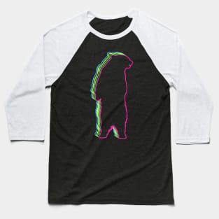 Bear 80s Neon Baseball T-Shirt